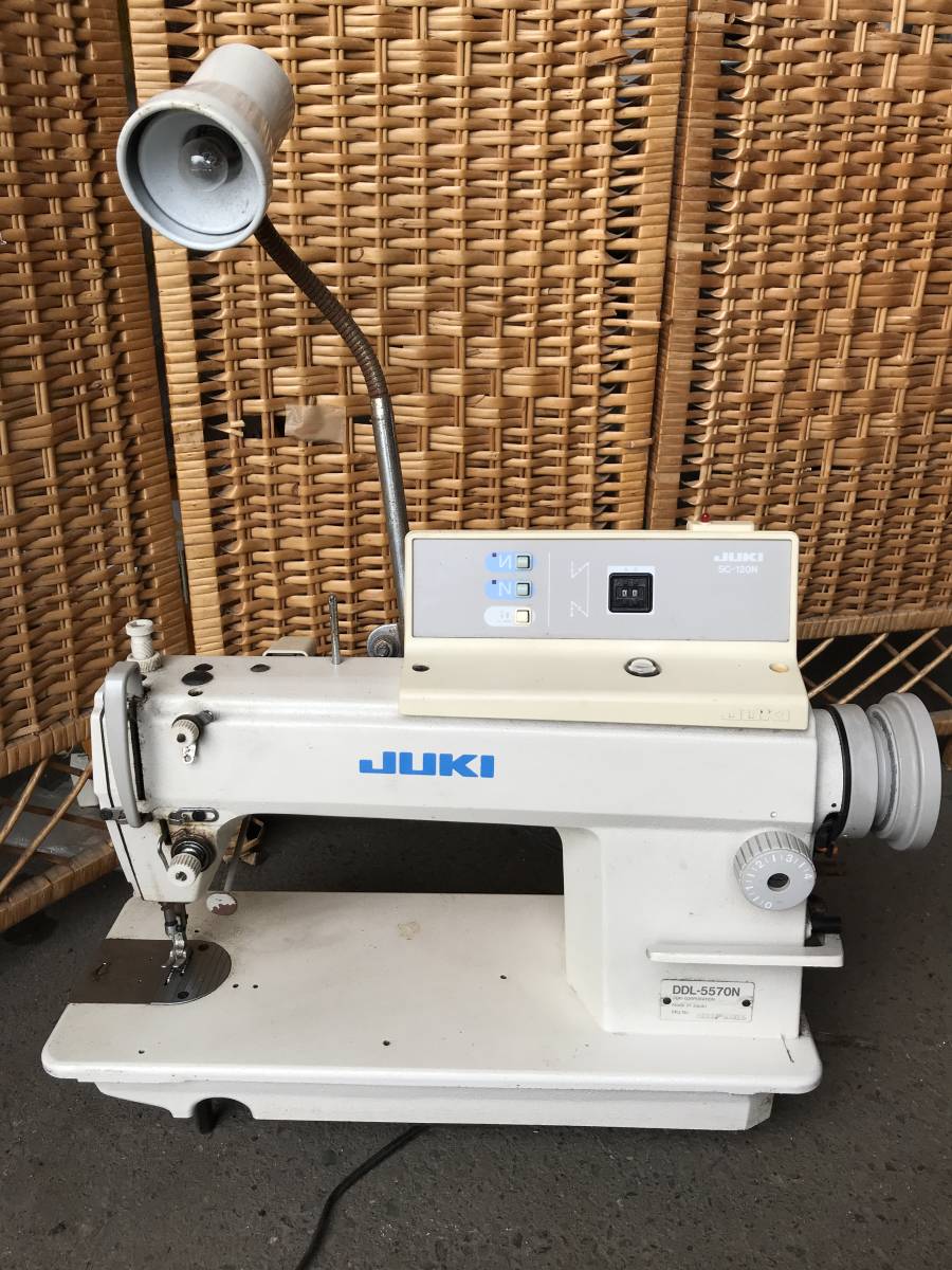 ◎佐YS2609★中古品　JUKI ジューキ DDL-5570N SC-120N 職業用 工業用 ミシン 現状品ECM_画像1