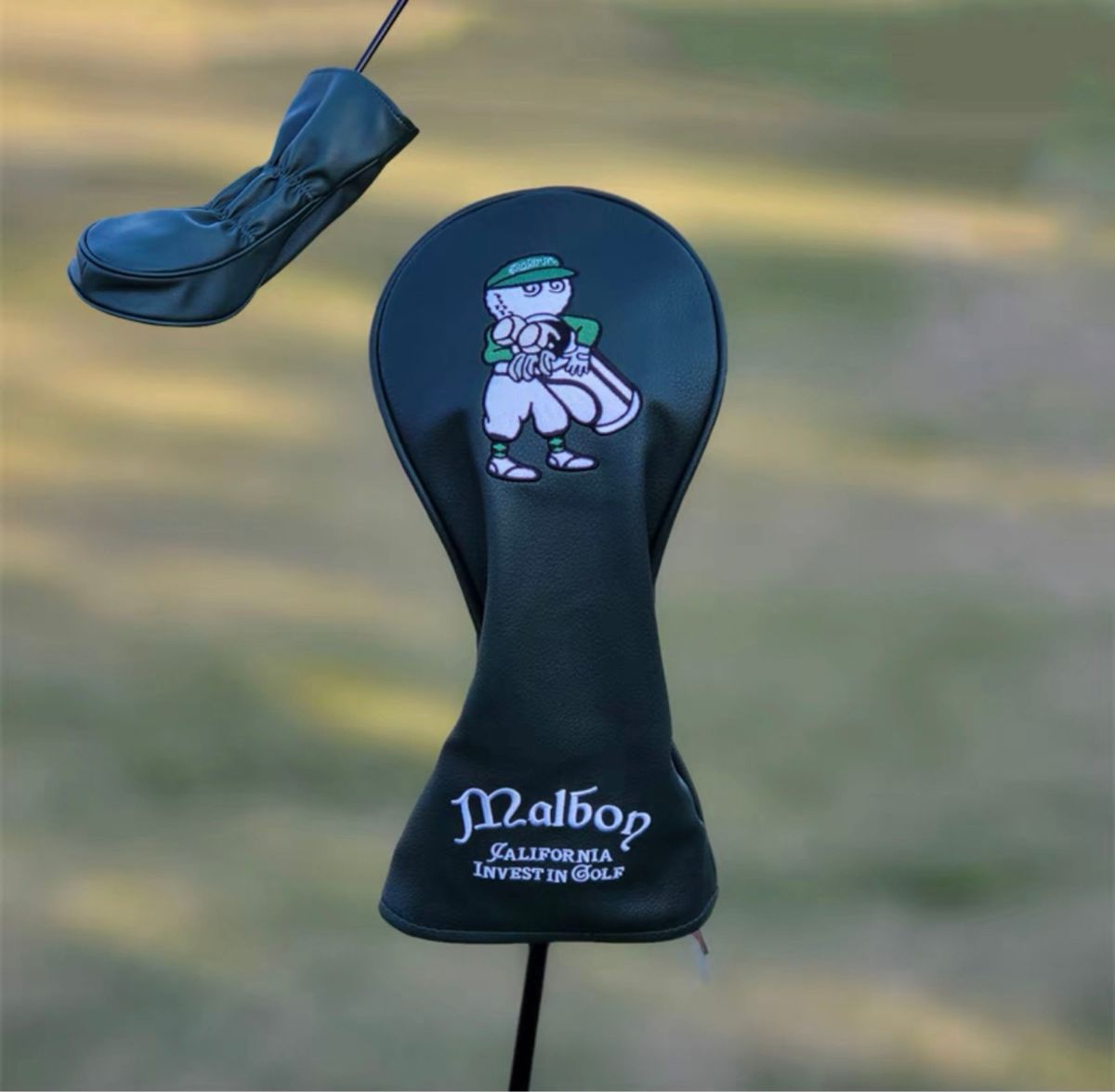 【新製品大人気4点セット】キャディー Malbon Golfマルボンゴルフクラブカバー濃い緑色