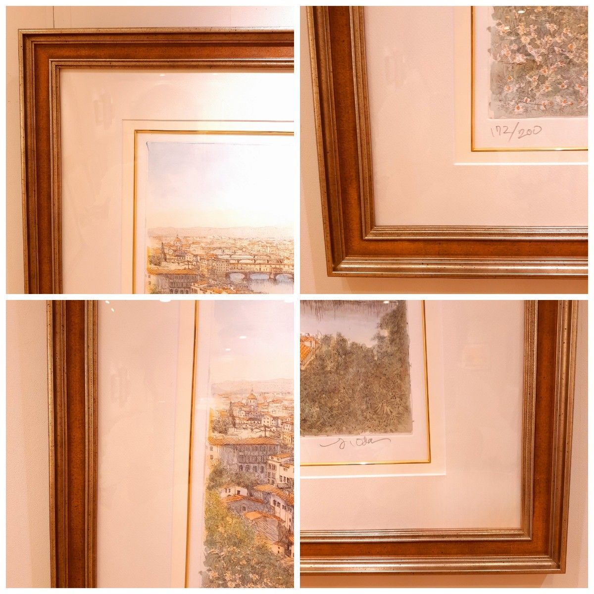 希少 織田義郎作品 172/200 風景画 エッチング技法 手彩 サイン 希少 織田義郎作品 172/200 風景画 エッチング技法 手彩 サイン