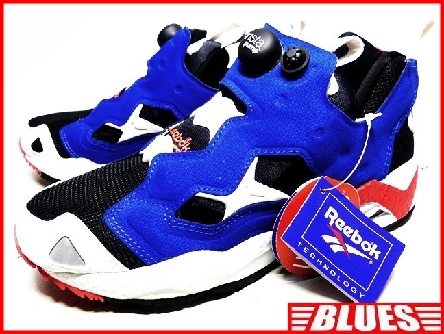 即決★Reebok★新品 25cm ポンプフーリュー リーボック メンズ 7H 白 黒 青 90'sオリジナル デッドストック 観賞用 タグ付き 正規品