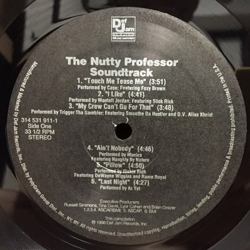 The Nutty Professor Soundtrack 【LP】 Trigger Tha Gambler Jay-Z Warren G LL Cool J Raekwon Slick Rick Monicaの画像3