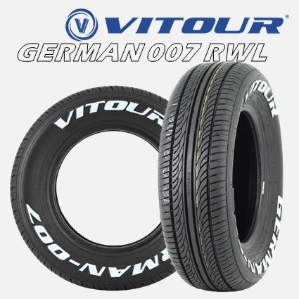 12インチ 165/70R12 77T 2本 サマータイヤ ホワイトレター ヴィツァー ジャーマン VITOUR GERMAN-007 RWL V00202_画像1