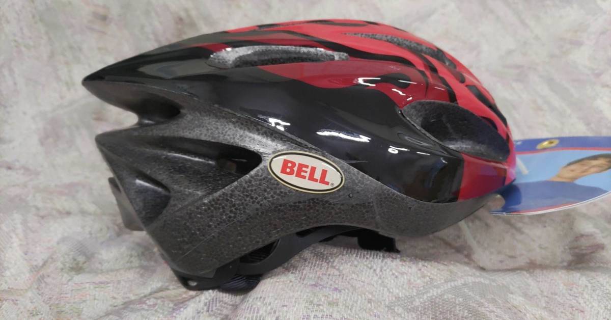  dead stock / BELL helmet TRIGGER 50-57 RED/BLACK