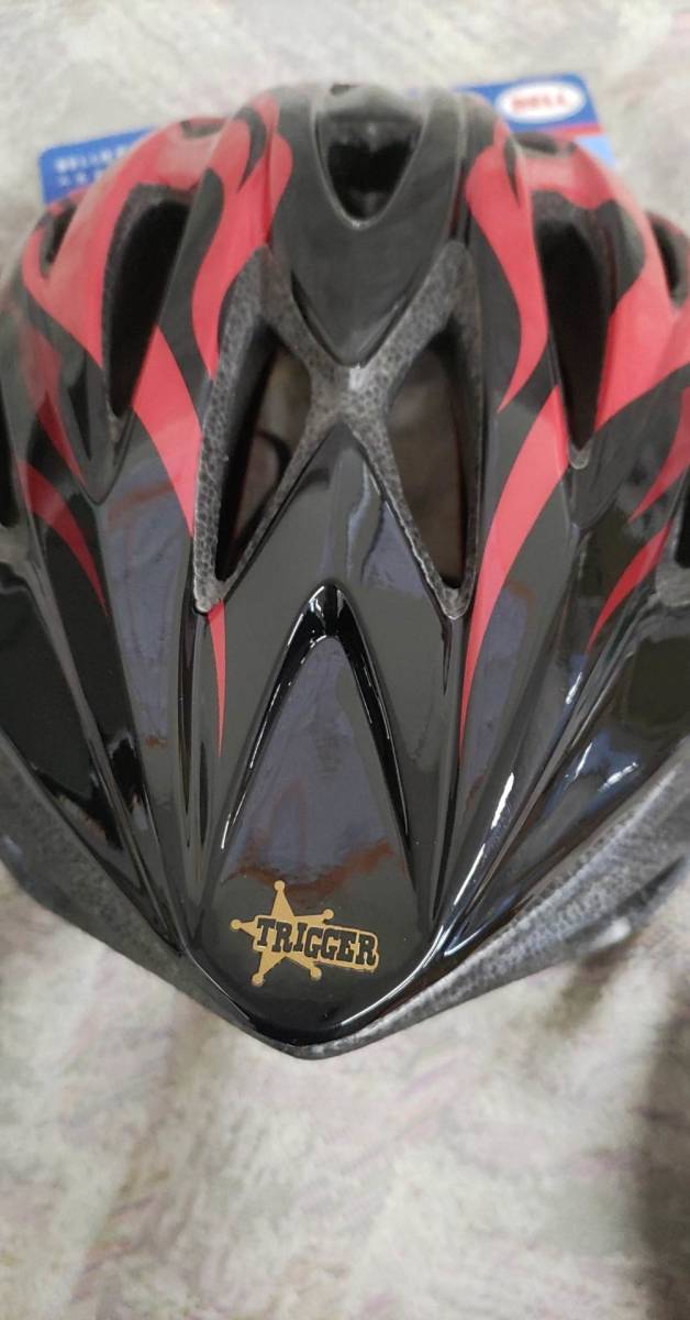  dead stock / BELL helmet TRIGGER 50-57 RED/BLACK