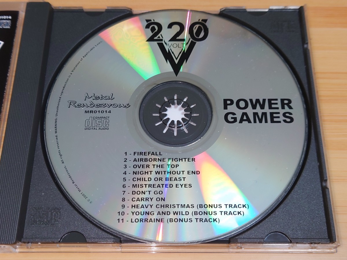 【即決 輸入盤 日本未発】220 VOLT◆POWER GAMES◆1984年作品/2nd◆北欧スウェーデン産HR/HM◆Metal Rendezvous MRO1014_画像4