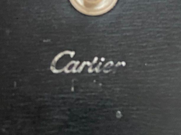 B3I040◆ カルティエ Cartier 本革レザー ブラック色 ロゴ ボタン開閉 小銭入れ コインケース_画像10