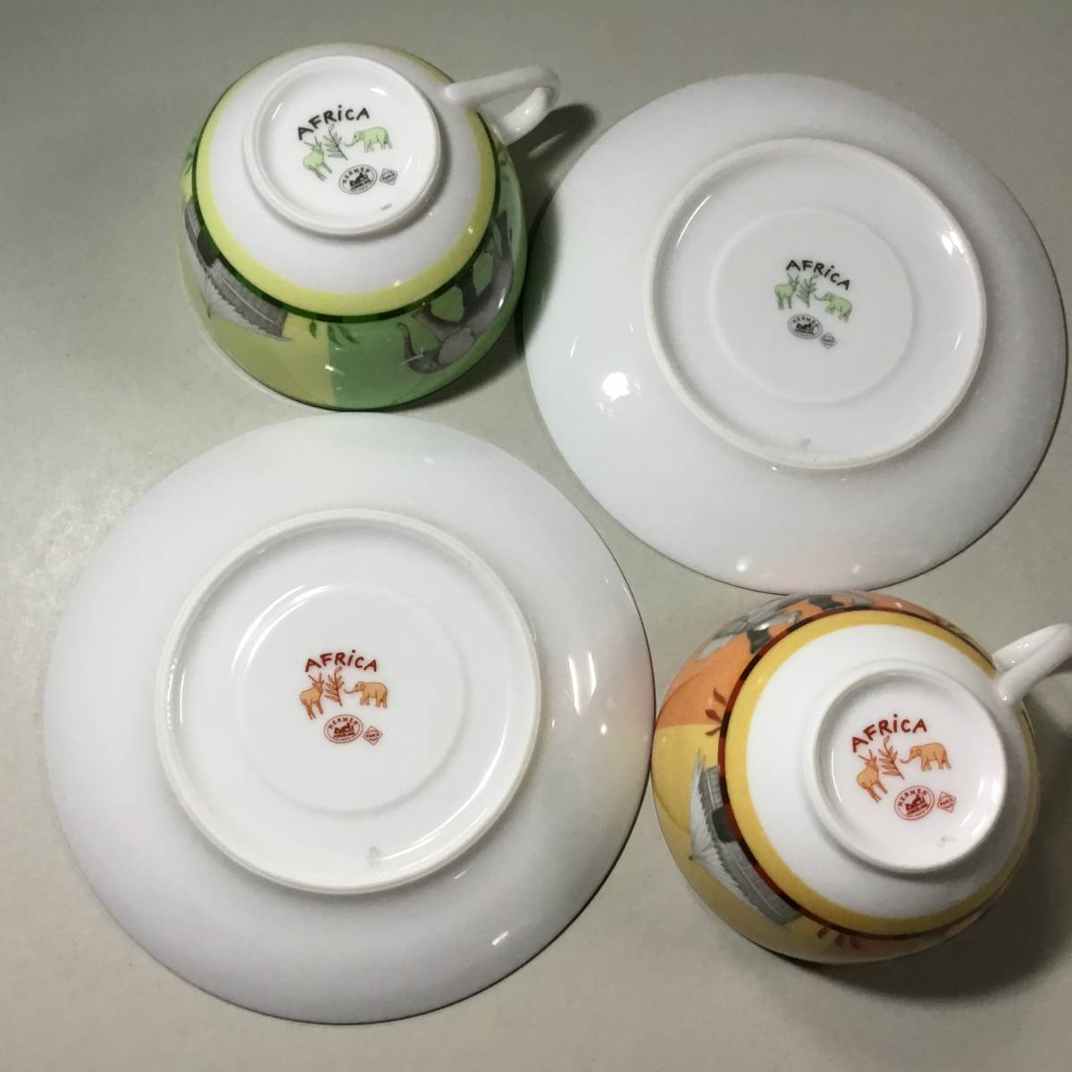 エルメス◇アフリカ/ C & S × 2◇廃盤品 HERMES ペア アニマル エルメス◇アフリカ/ C & S × 2◇廃盤品 HERMES ペア アニマル