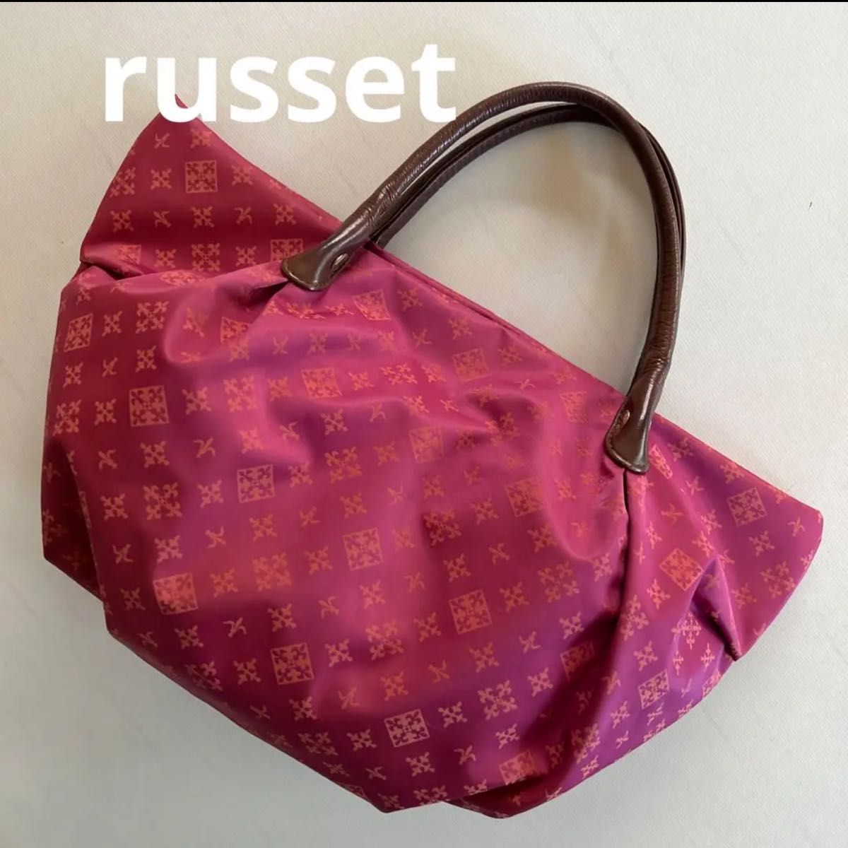 百貨店購入 russet ラシット トートバッグ ローズ|Yahoo!フリマ(旧