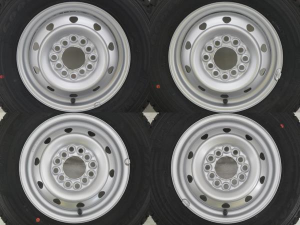 新品タイヤ 中古鉄ホイールセット 145R12 6PR LT 12インチ 12x3.5B 12HM 100/110/114.3 145/80R12 80/78N LT 相当 冬 a18528_画像3