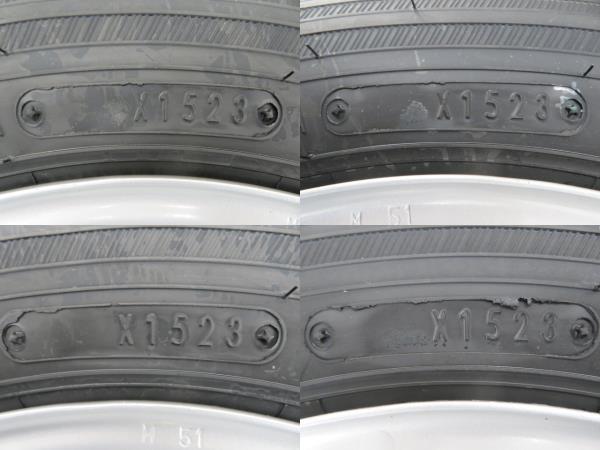 新品タイヤ 中古鉄ホイールセット 145R12 6PR LT 12インチ 12x4.00B 4穴 PCD100 145/80R12 80/78N LT 相当 冬 a18514_画像6