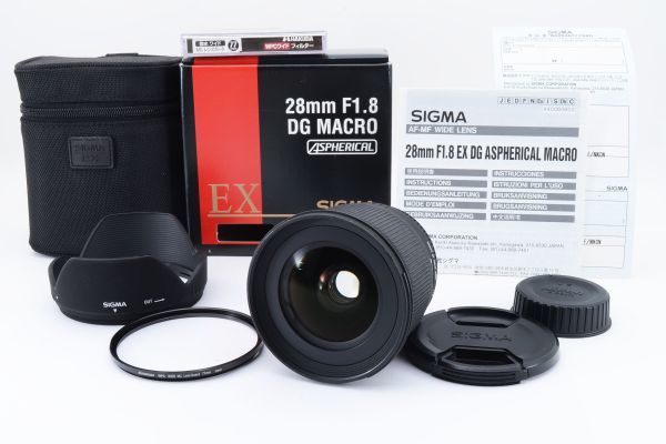 【国産】 シグマ SGMA 28mm #1976212 ニコンFマウント Nikon MACRO ASPHERICAL DG EX F1.8 ニコン