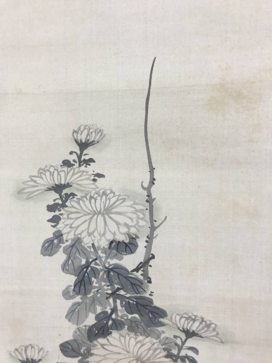  genuine work / Fukuoka . castle /. map / flower map // hanging scroll * Treasure Ship *AD-301