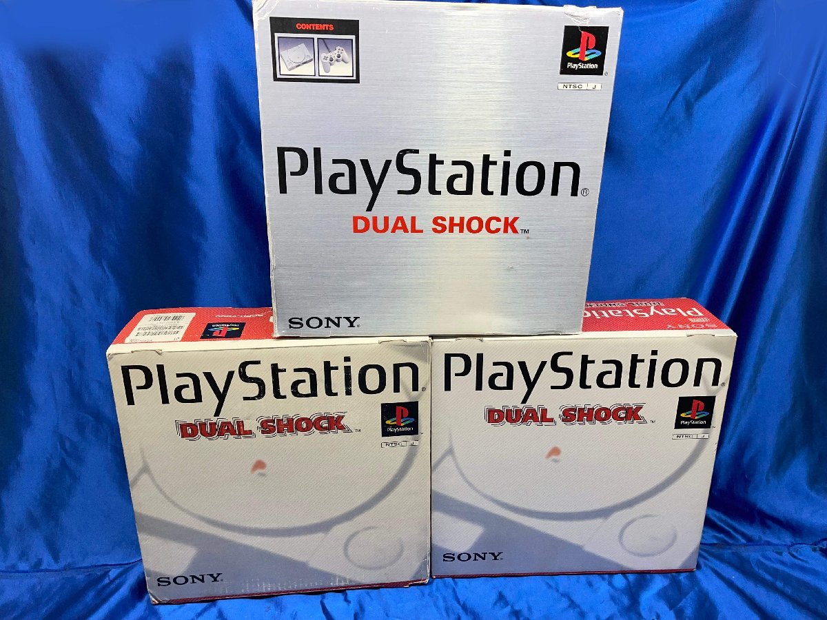ジャンク 動作未確認 SONY PlayStation PS1 本体 箱付き 3台（SCPH