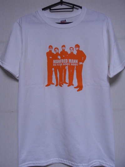 即決★新品★60'Sビート関連Ｔシャツ★マンフレッド・マン★MANFRED MANN★DO WAH DIDDY DIDDY★ホワイト×オレンジ★S/M/Lサイズ対応可能_画像1