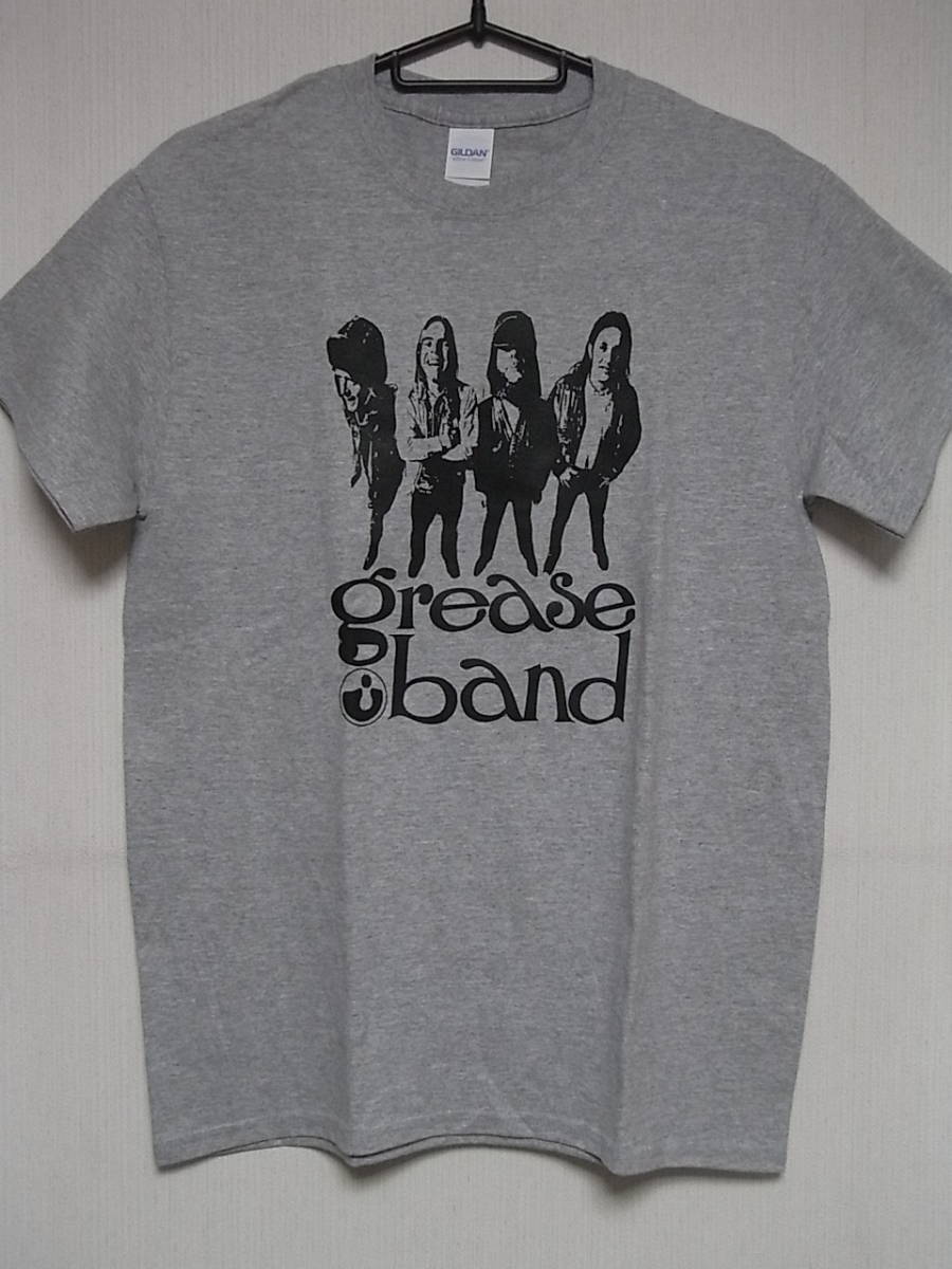 即決★新品ロックＴシャツ★グリース・バンド★THE GREASE BAND★グレーボディ×ブラックプリント★S/M/Lサイズ対応可能_画像1