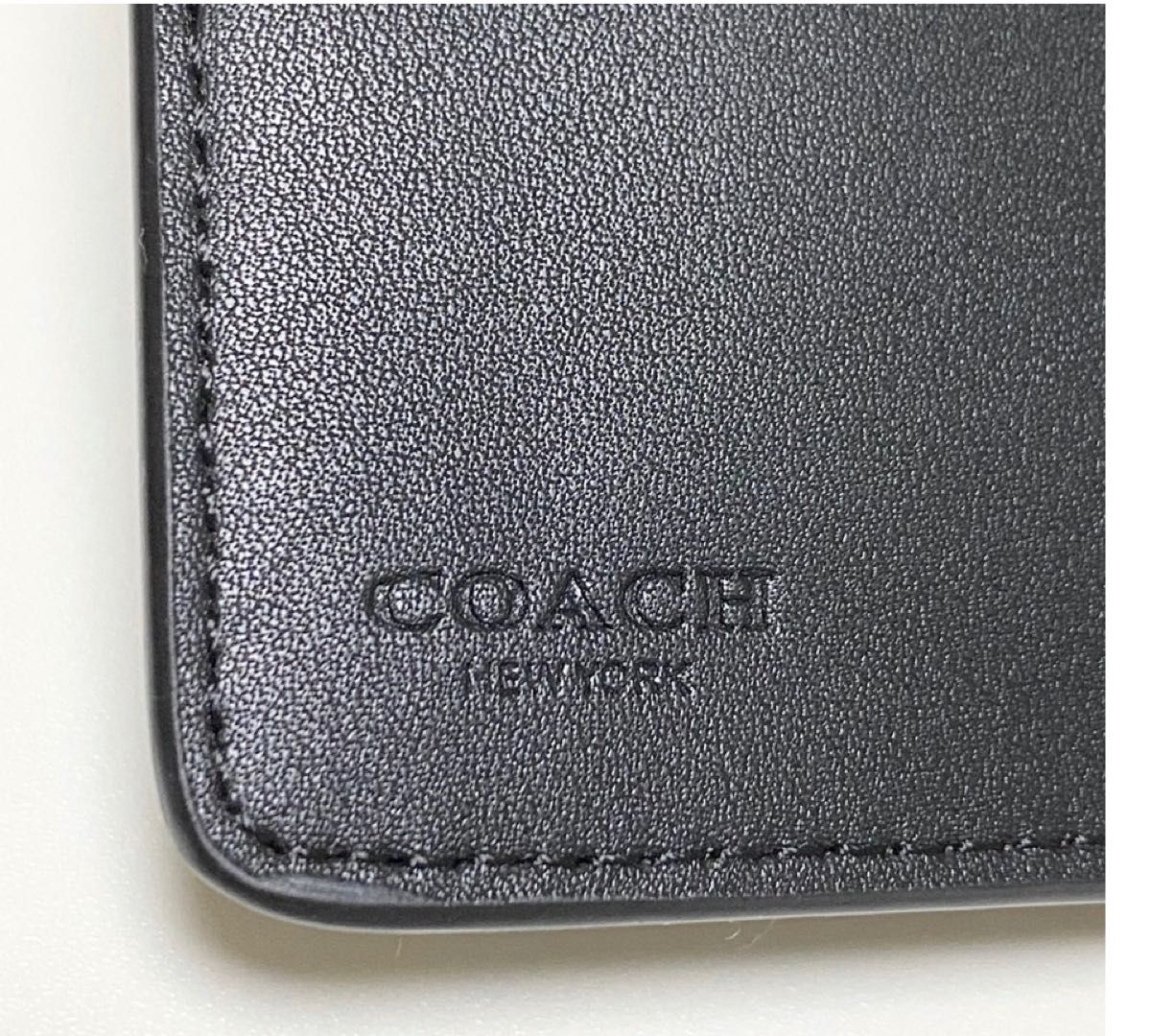 COACH 二つ折り財布 ミディアム コーナー ジップ C0082 ブラウン×ブラック