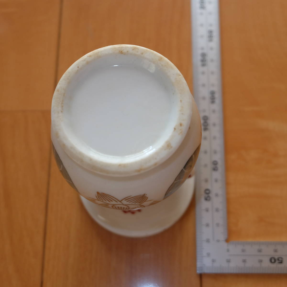中古 花瓶 陶器製 仏具 仏壇 幅8cm x 奥行き8cm x 高さ12cm_画像3