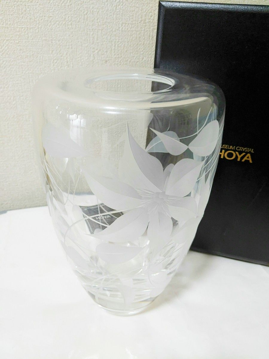 【新品】HOYAクリスタル　花瓶 　クリスタルガラス　ブランド箱付　数量限定品　永年表彰　生産終了品　非売品