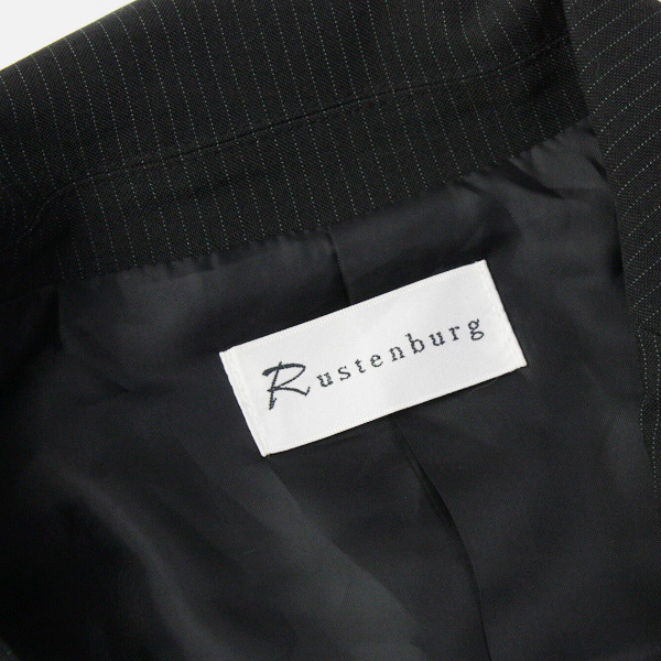 Rustenburg ラステンバーグ レディースフォーマル スカートスーツ 9号 ピンストライプ 黒 230919ng【4点同梱で送料無料】_画像3