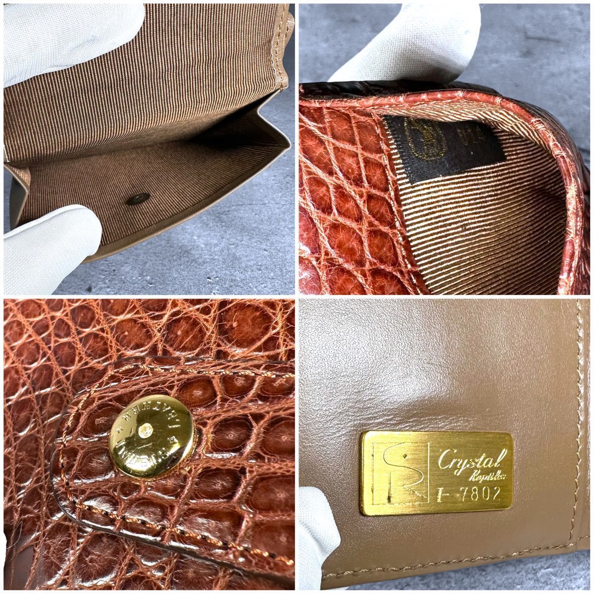 新品 【超美品】LEATHER JEWELS 二つ折り財布 エキゾチック