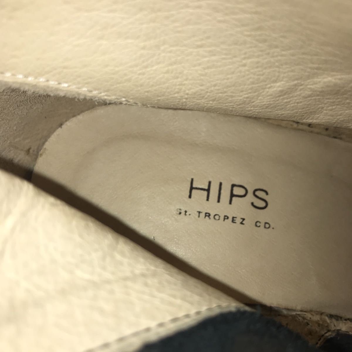 HIPS hip s long boots lady's original leather black 24cm beautiful goods 