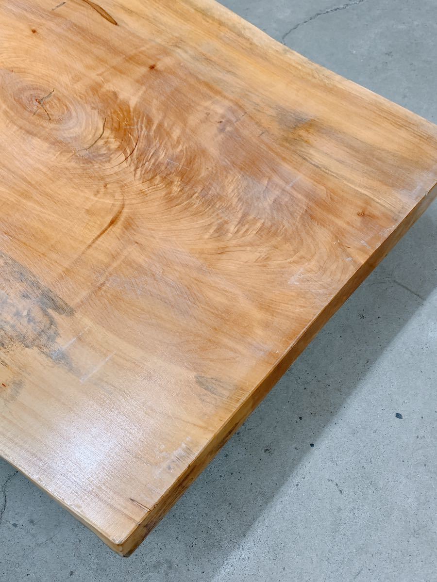 程度良好 一枚板 両面加工 棚板 カウンター テーブル 板 希少品 木材 引取歓迎/茨城県 230923か6 M 家D_画像7