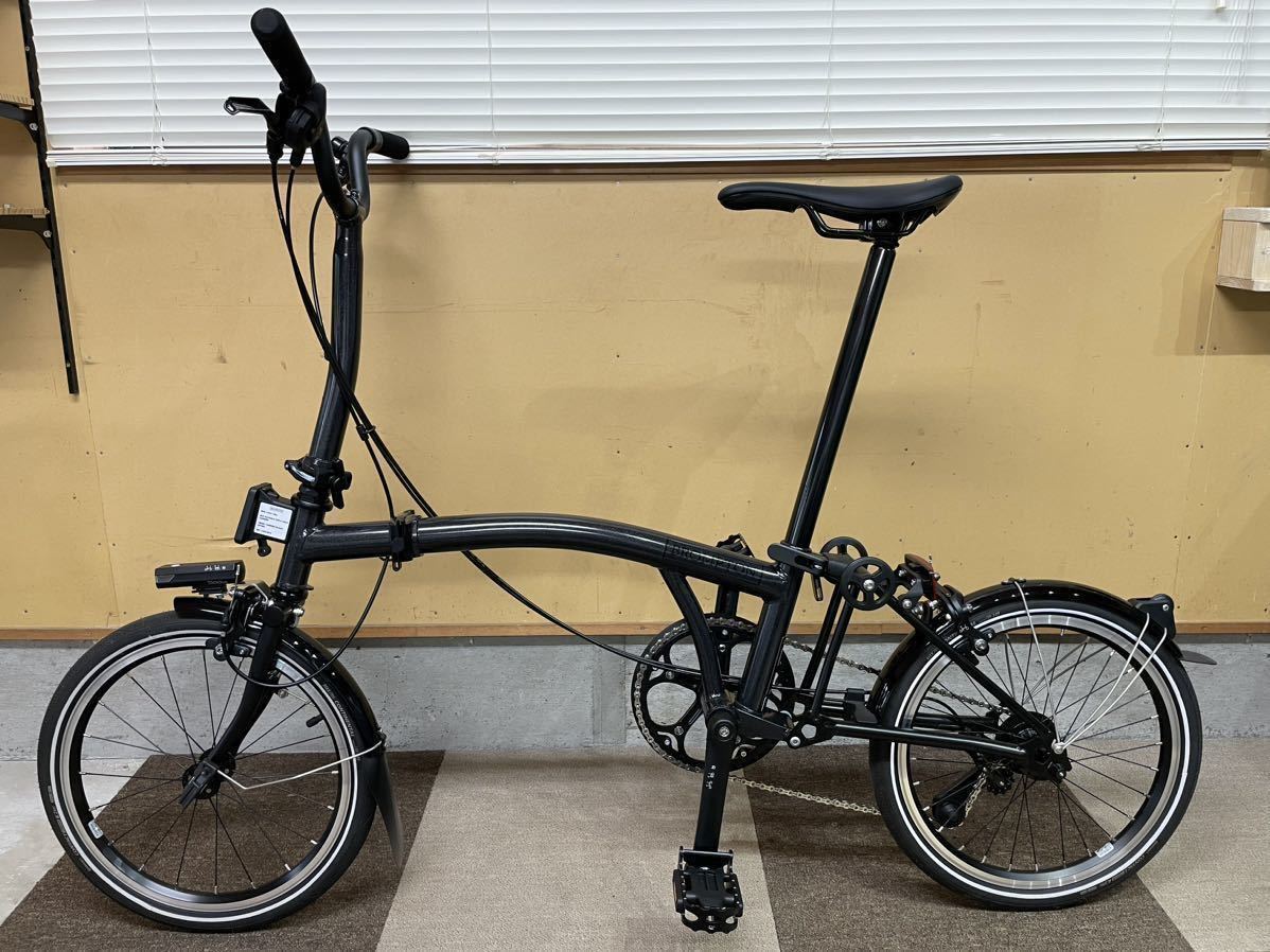 【1円〜美品】BROMPTON ブロンプトン 折りたたみ自転車 P LINE URBAN MID Pライン アーバン ミッド ミッドナイトブラック【定価396,000円】_画像2