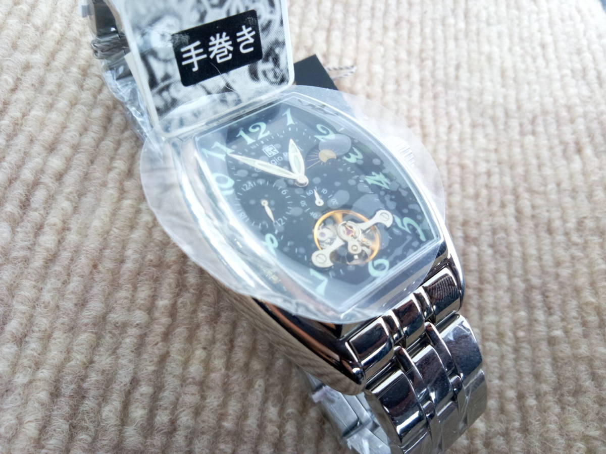 新品　ジョルジオロッシ　手巻きサンムーンメンズ腕時計トノー型_画像3