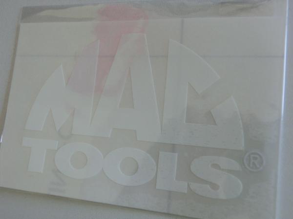 スピード発送！MAC TOOLS/マックツール/ステッカー/100ｍｍ/ホワイト_画像1