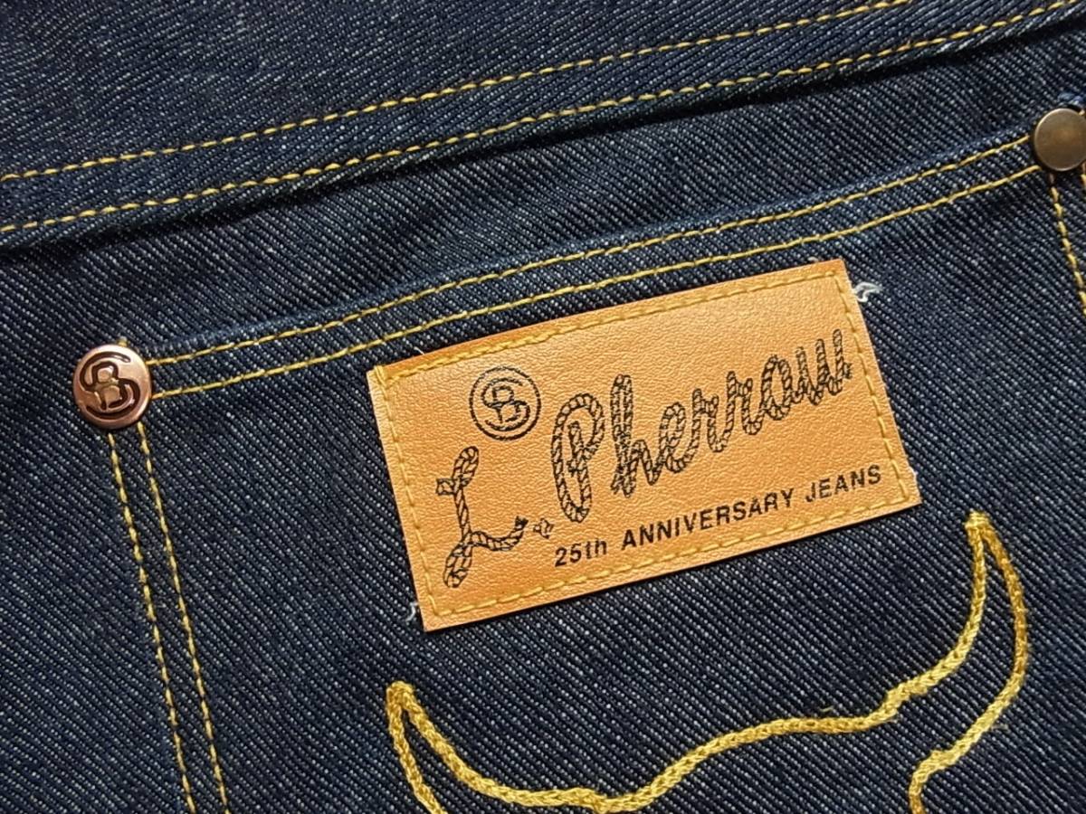 W32 Fellows 25 anniversary commemoration Buffalo embroidery PHERROW\'S Lot: 25TH-JEANS strut Denim pants 