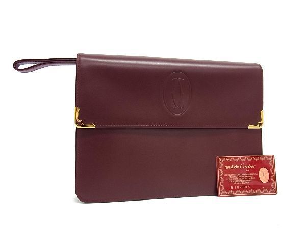 □新品同様□ Cartier カルティエ マストライン レザー クラッチバッグ