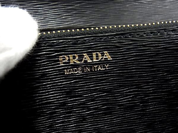 ■新品■未使用■ PRADA プラダ 1MH037 テスートナイロン×レザー パスケース付き 二つ折り 長財布 ウォレット ブラック系 AQ3181_画像6