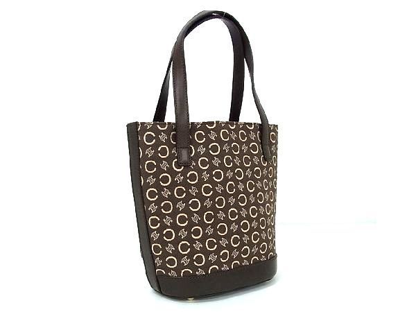 1円 □美品□ CELINE セリーヌ Cマカダム キャンバス×レザー
