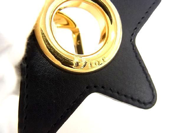 # new goods # unused # ChristianDior Dior leather Star key holder charm lady's black group AQ1264