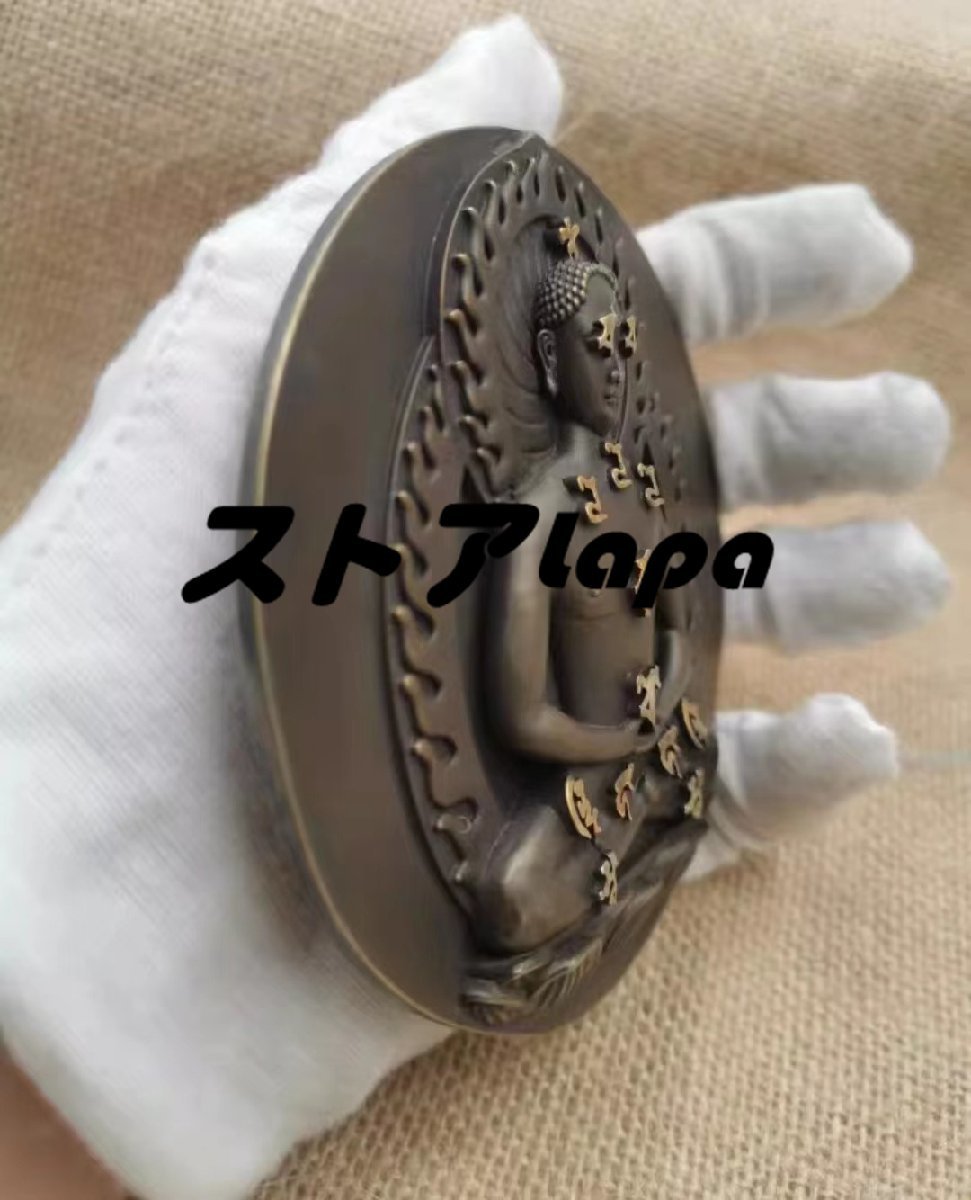 新しい季節 観 法華曼陀羅 響銅製磨き仕上げ 10cm 密教法具 仏教美術