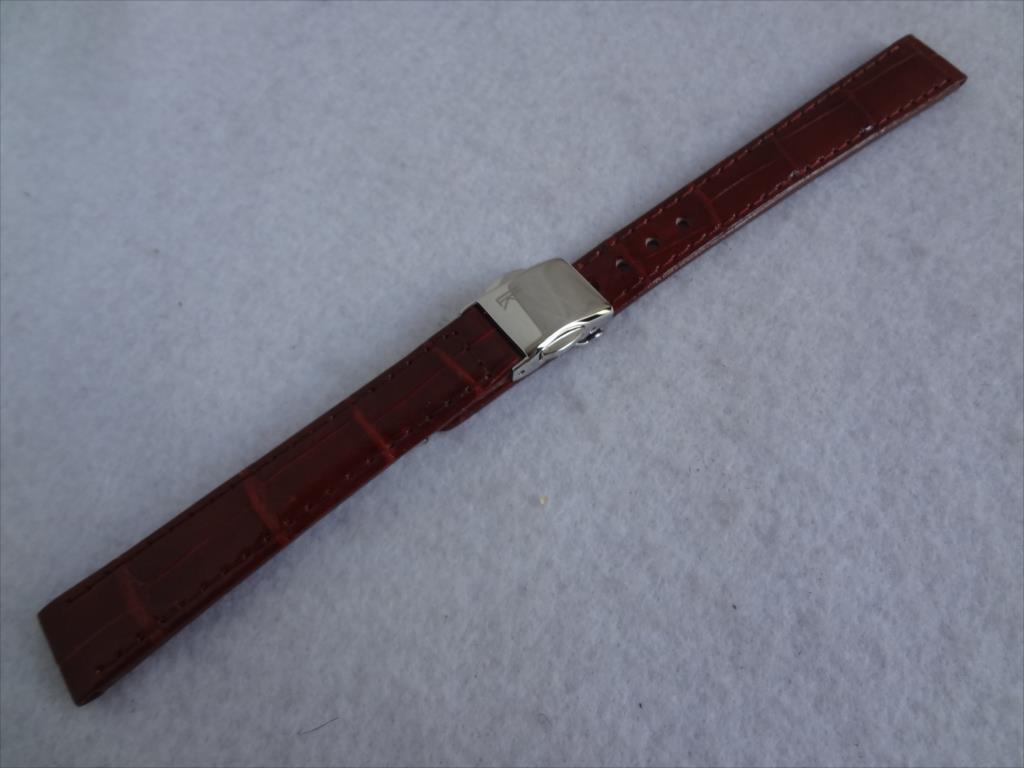Seiko 純正 腕時計ベルト ルキア LUKIA SSVW094 1B22-0BC0 用 13mm クロコダイル レザーバンド 本革 赤色 レッド