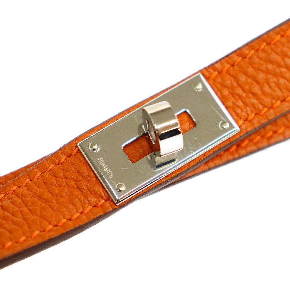 エルメス HERMES ケリー ドッグリード □I刻印 2005年製造 オレンジ系 シルバー金具 レザー 中古A 273383_画像3