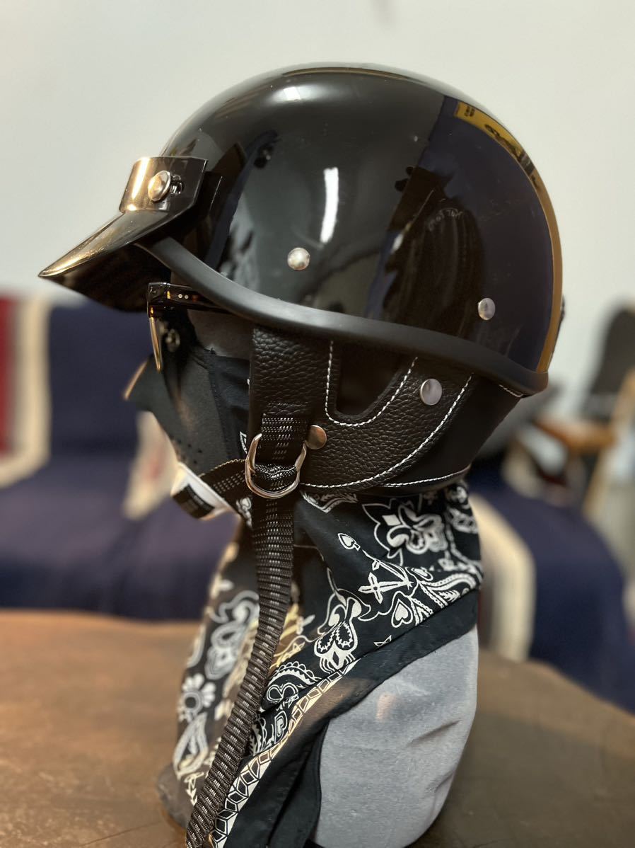 ショーティー L 黒 ハーレー ポリヘル 旧車 ビンテージ BUCO ショーティー L 黒 ハーレー ポリヘル 旧車 ビンテージ BUCO