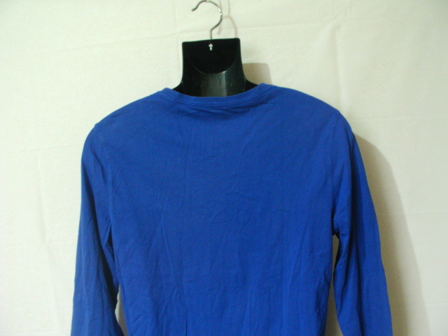 ssy7108 GAP ギャップ 長袖 Tシャツ カットソー ブルー ■ 無地 ■ Vネック シンプル コットン100 Sサイズ_画像5