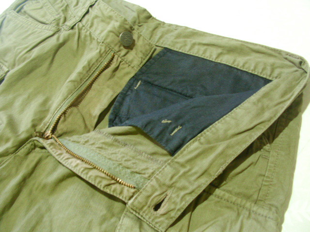 ssy7199 TAKEO KIKUCHI Takeo Kikuchi # cargo pants # cotton pants khaki green plain stretch material size 1/S