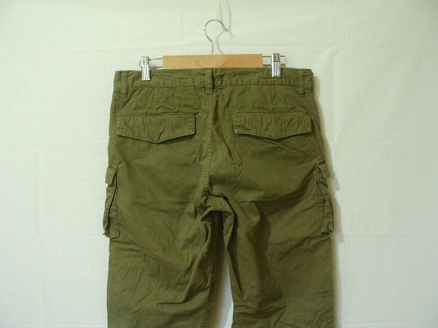 ssy7199 TAKEO KIKUCHI Takeo Kikuchi # cargo pants # cotton pants khaki green plain stretch material size 1/S