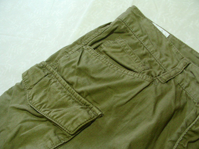 ssy7199 TAKEO KIKUCHI Takeo Kikuchi # cargo pants # cotton pants khaki green plain stretch material size 1/S