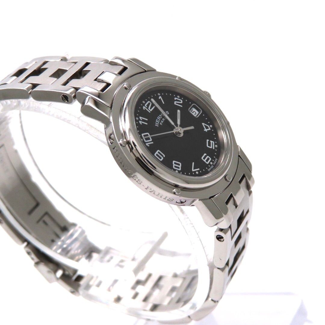 HERMES】エルメス 時計 'クリッパー CL4 210' ブラック文字盤 HERMES】エルメス 時計 'クリッパー CL4 210' ブラック文字盤