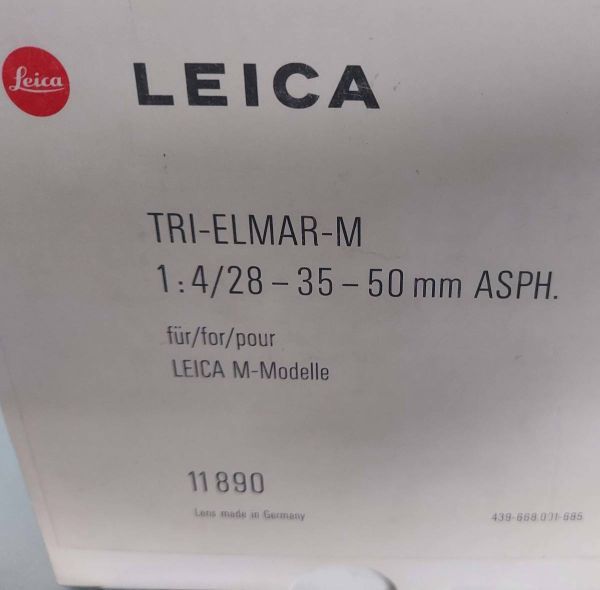 ●Leica ライカ カメラレンズ TRI-ELMAR-M 1:4/28-35-50mm ASPH●_画像7
