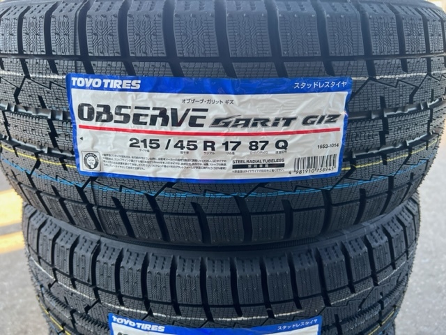  free shipping 2023 year made 4 pcs set stock equipped domestic production Toyo Tire o buzzer b Garit GIZ 215/45R17 215/45-17 87Q new goods studless 