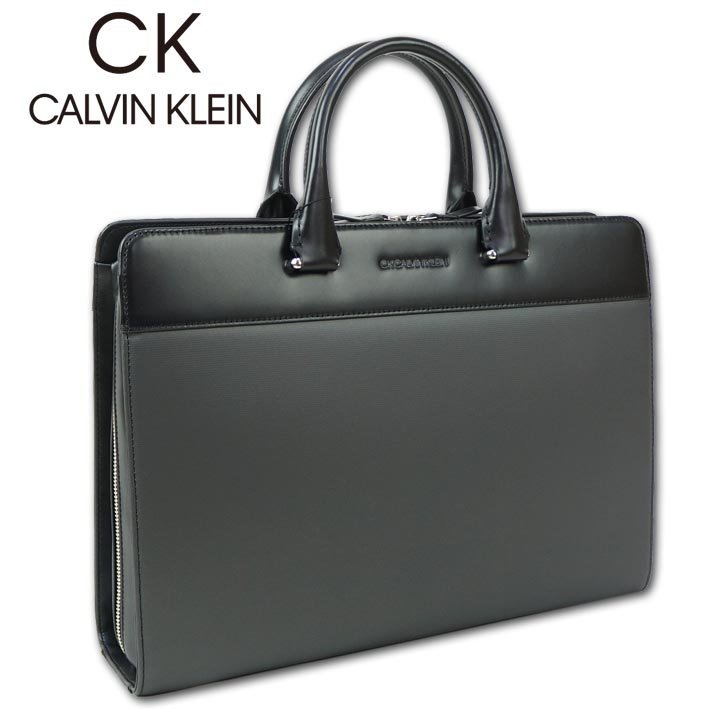 CKカルバンクライン CK CALVIN KLEIN ブリーフケース レジェンド メンズ ブラック×グレー A4 新品 正規品 ビジネスバッグ