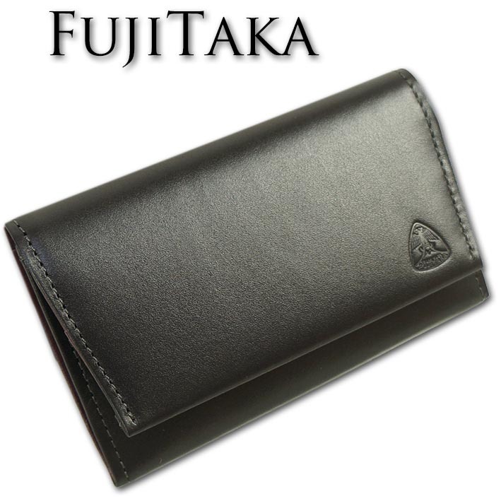 フジタカ FUJITAKA 牛革 薄型 名刺入れ ノース メンズ ブラック 黒 新品 正規品 日本製 定価20,900円 カードケース