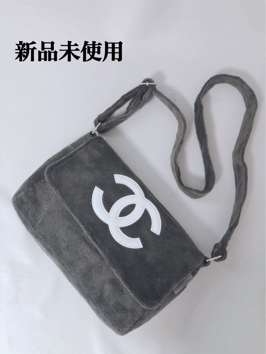 鑑定済 新品未使用 CHANEL シャネル パイル地 ノベルティ ショルダー