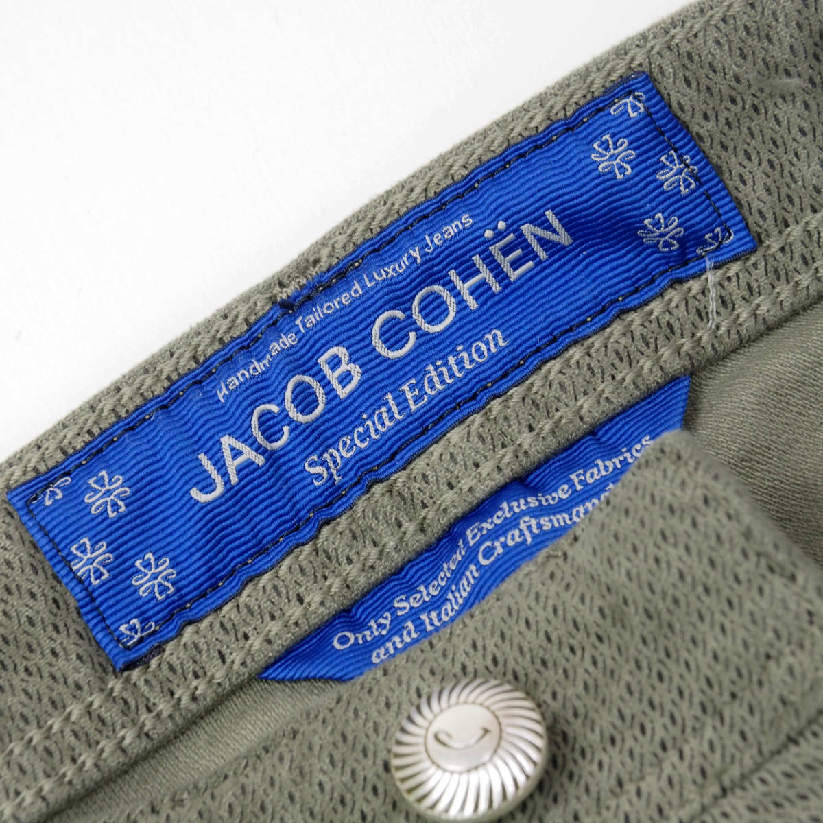 新品正規品 JACOB COHEN ヤコブ コーエン J622 COMFORT メンズ コットン ストレッチ カラー パンツ グリーン W32_画像8