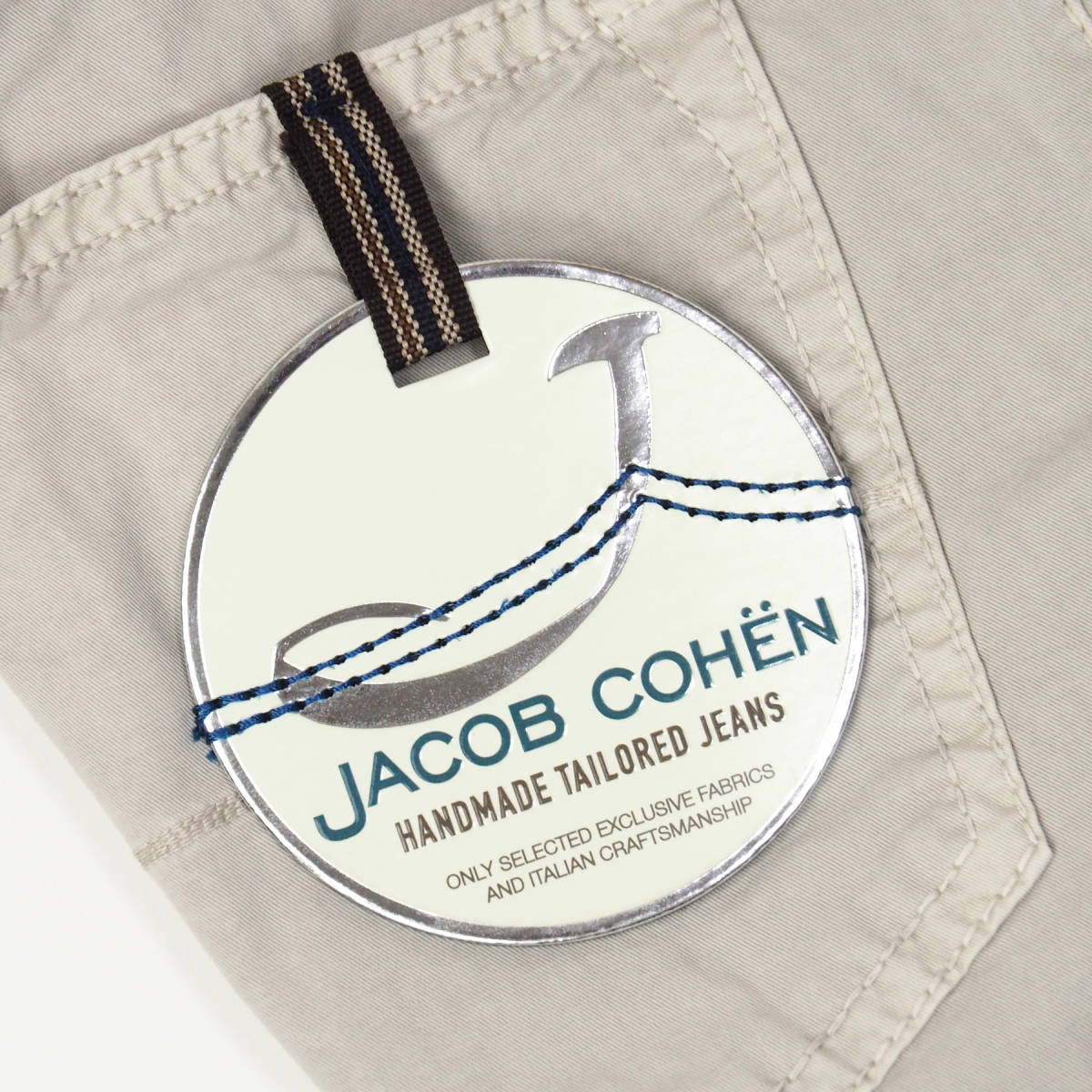 新品正規品 JACOB COHEN ヤコブ コーエン J622 COMFORT メンズ コットン ストレッチ カラー パンツ ライトグレー W31_画像10